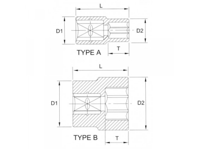 Головка торцевая 12гр. 1/4" 11 мм